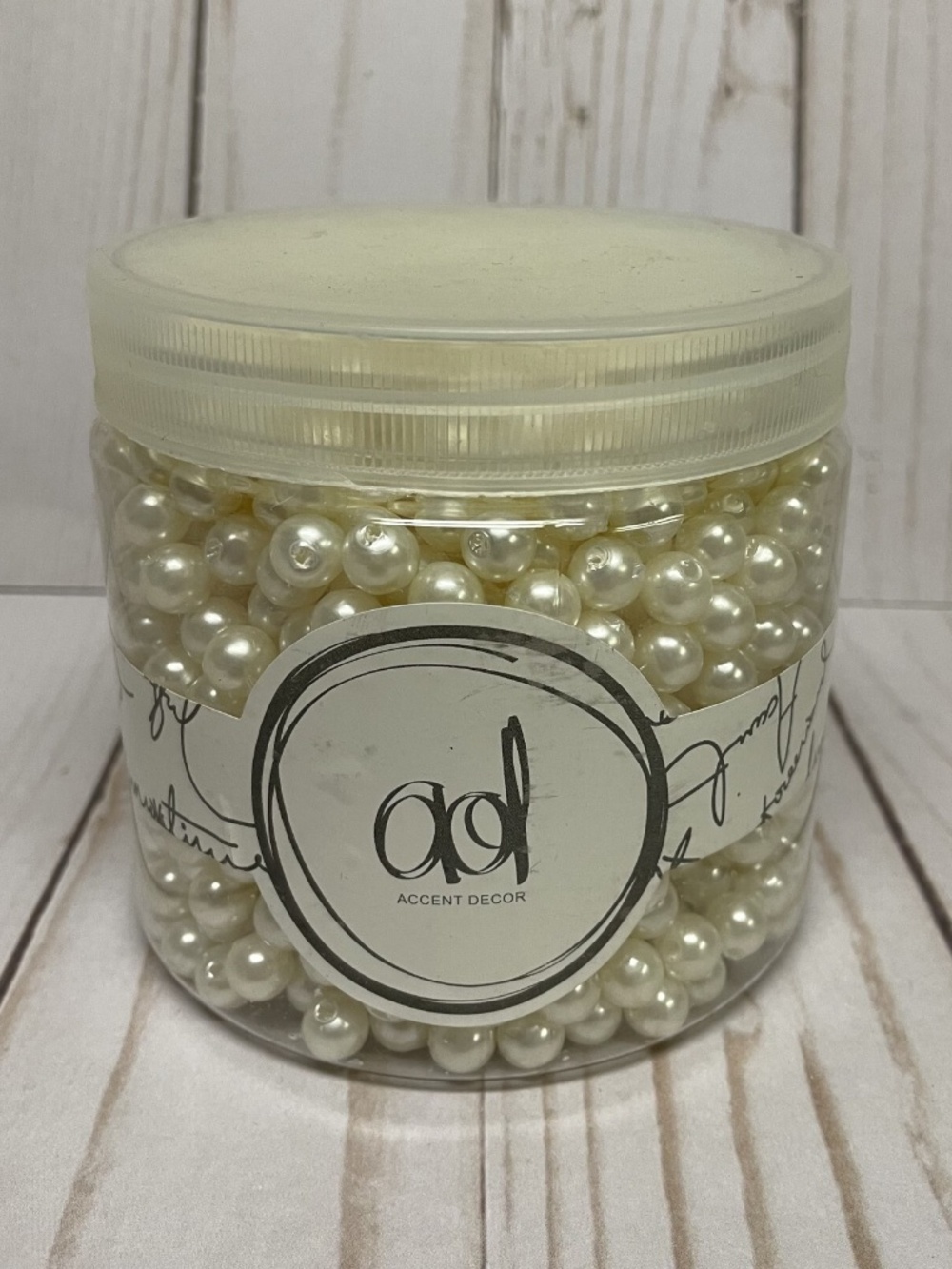 Share Pearl Vase Filler 16 oz Ivory Off White Craft Tub Floral Decor Small Pearl